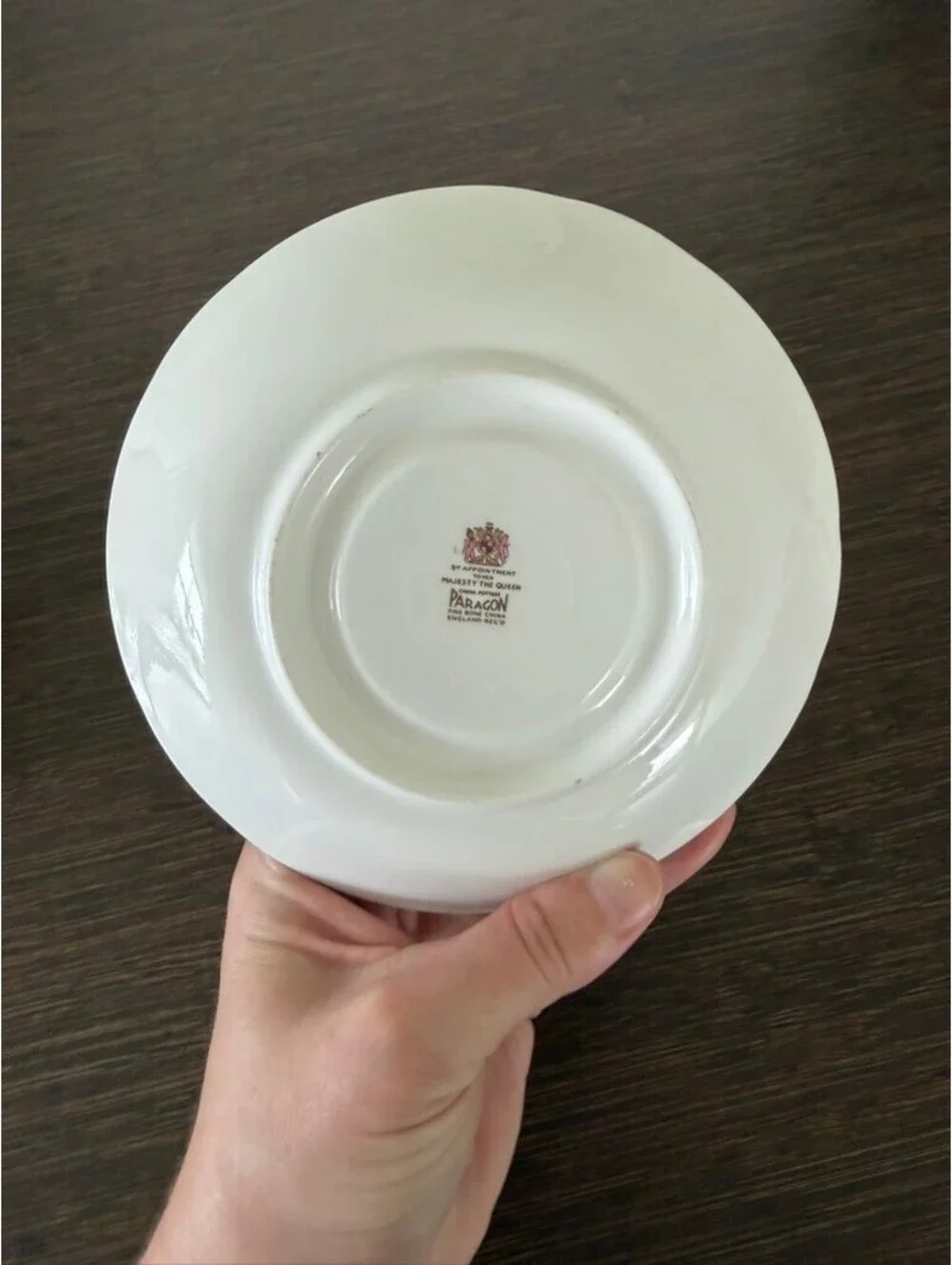 Vintage Paragon China Saucer - Burgundy